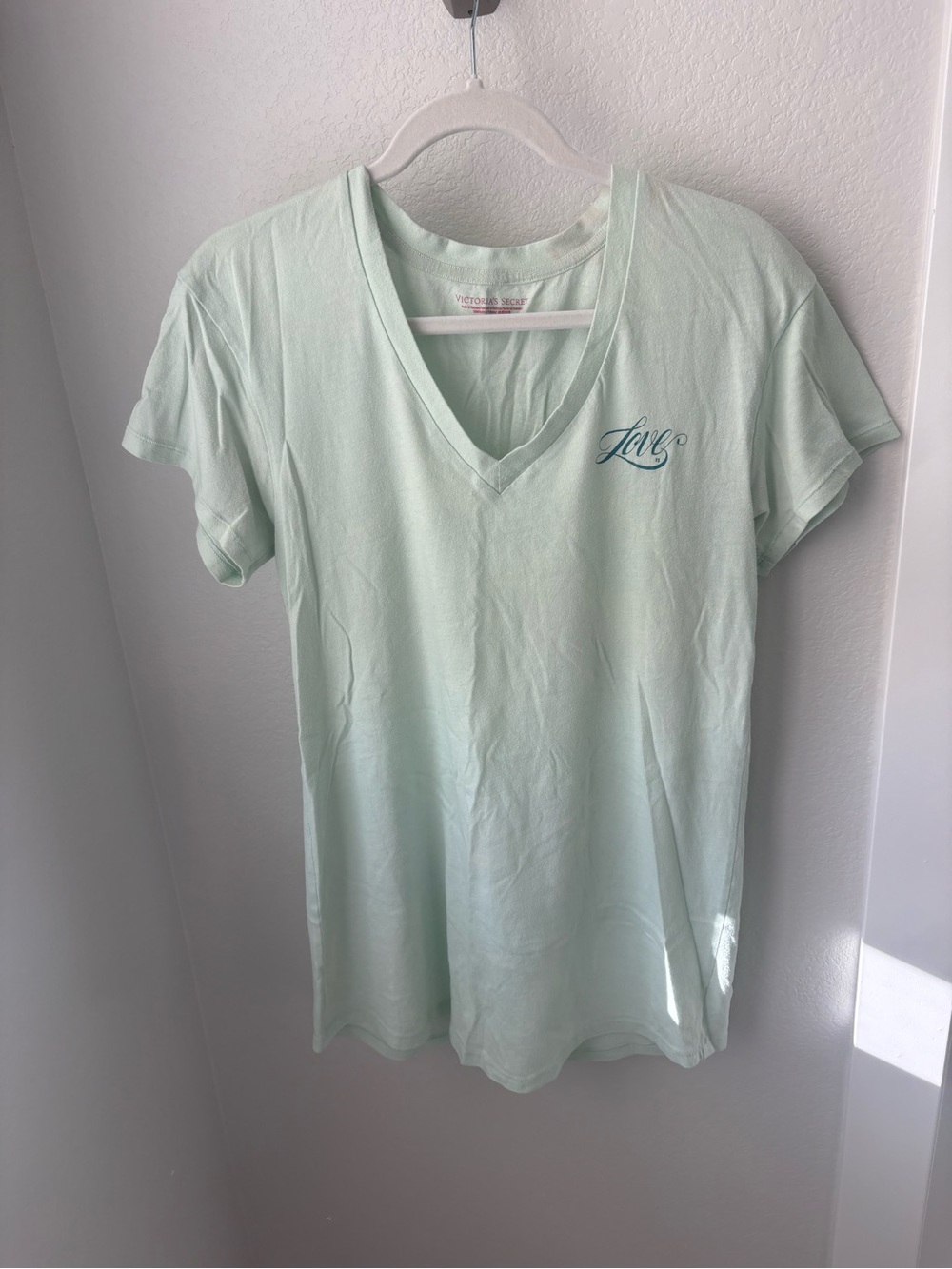 Victoria's Secret Mint Green V-Neck "Love" Dress